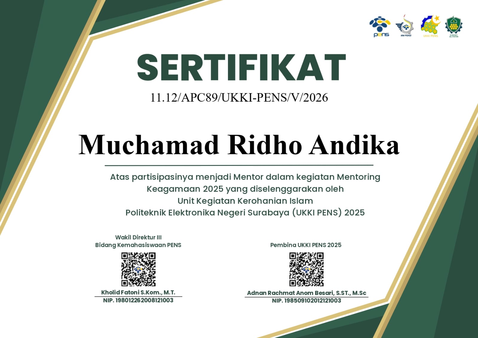 Dokumentasi Mentoring Keagamaan